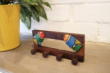 Handcrafted Wooden Fish Key Holder - NamegStore
